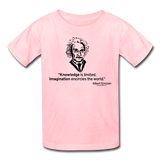 "Albert Einstein: Knowledge Quote" - Kids' T-Shirt pink / XS - LabRatGifts - 2