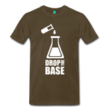 "Drop the Base" (white) - Men's T-Shirt noble brown / S - LabRatGifts - 7