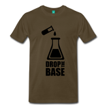 "Drop the Base" (black) - Men's T-Shirt noble brown / S - LabRatGifts - 7