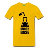 "Drop the Base" (black) - Men's T-Shirt sun yellow / S - LabRatGifts - 3