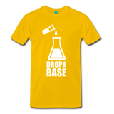 "Drop the Base" (white) - Men's T-Shirt sun yellow / S - LabRatGifts - 3