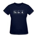 "ThInK" (white) - Women's T-Shirt navy / S - LabRatGifts - 2