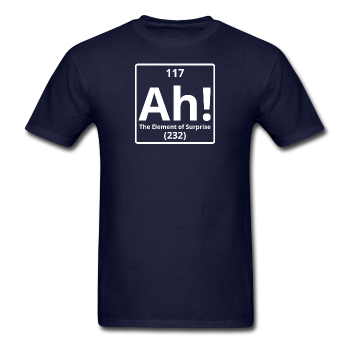 "Ah! The Element of Surprise" - Men's T-Shirt navy / S - LabRatGifts - 1
