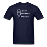 "Technically the Glass is Full" - Men's T-Shirt navy / S - LabRatGifts - 1