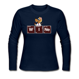 "WINe Periodic Table" - Women's Long Sleeve T-Shirt navy / S - LabRatGifts - 1