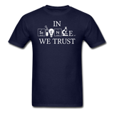 "In Science We Trust" (white) - Men's T-Shirt navy / S - LabRatGifts - 2