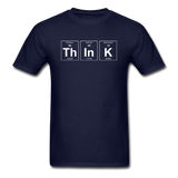 "ThInK" (white) - Men's T-Shirt navy / S - LabRatGifts - 2