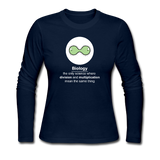 "Biology Division" - Women's Long Sleeve T-Shirt navy / S - LabRatGifts - 5