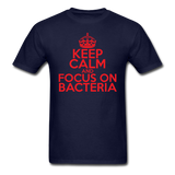"Keep Calm and Focus On Bacteria" (red) - Men's T-Shirt navy / S - LabRatGifts - 12