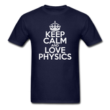 "Keep Calm and Love Physics" (white) - Men's T-Shirt navy / S - LabRatGifts - 8