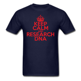 "Keep Calm and Research DNA" (red) - Men's T-Shirt navy / S - LabRatGifts - 12