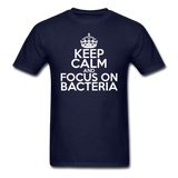 "Keep Calm and Focus On Bacteria" (white) - Men's T-Shirt navy / S - LabRatGifts - 8
