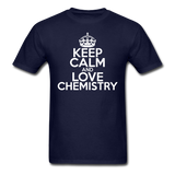 "Keep Calm and Love Chemistry" (white) - Men's T-Shirt navy / S - LabRatGifts - 8