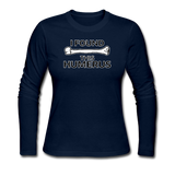 "I Found this Humerus" - Women's Long Sleeve T-Shirt navy / S - LabRatGifts - 6