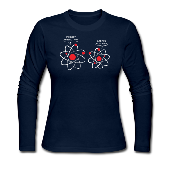 "I've Lost an Electron" - Women's Long Sleeve T-Shirt navy / S - LabRatGifts - 1