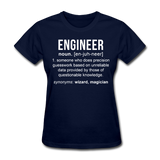 "Engineer" (white) - Women's T-Shirt navy / S - LabRatGifts - 10