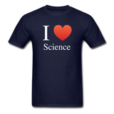 "I ♥ Science" (white) - Men's T-Shirt navy / S - LabRatGifts - 2