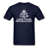 "Keep Calm and Love Your Microbiologist" (white) - Men's T-Shirt navy / S - LabRatGifts - 8