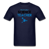 "World's Best Science Teacher" - Men's T-Shirt navy / S - LabRatGifts - 12