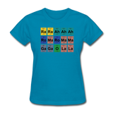 "Lady Gaga Periodic Table" - Women's T-Shirt turquoise / S - LabRatGifts - 6