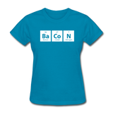"BaCoN" - Women's T-Shirt turquoise / S - LabRatGifts - 7