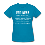 "Engineer" (white) - Women's T-Shirt turquoise / S - LabRatGifts - 2