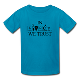"In Science We Trust" (black) - Kids' T-Shirt turquoise / XS - LabRatGifts - 5