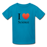 "I ♥ Science" (black) - Kids' T-Shirt turquoise / XS - LabRatGifts - 4