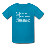 "Technically the Glass is Full" - Kids' T-Shirt turquoise / XS - LabRatGifts - 2