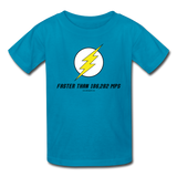 "Faster than 186,282 MPS" - Kids' T-Shirt turquoise / XS - LabRatGifts - 2