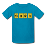 "NaH BrO" - Kids' T-Shirt turquoise / XS - LabRatGifts - 3