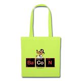 "BaCoN Periodic Table" - Tote Bag lime green / One size - LabRatGifts - 3