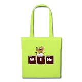 "WINe Periodic Table" - Tote Bag lime green / One size - LabRatGifts - 3