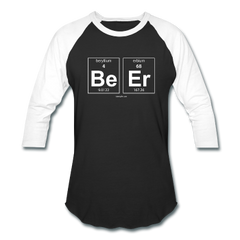 "BeEr" - Men’s Baseball T-Shirt black/white / S - LabRatGifts