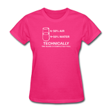 "Technically the Glass is Completely Full" - Women's T-Shirt fuchsia / S - LabRatGifts - 6