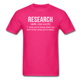 "Research" (white) - Men's T-Shirt fuchsia / S - LabRatGifts - 9