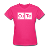 "CuTe" - Women's T-Shirt fuchsia / S - LabRatGifts - 1