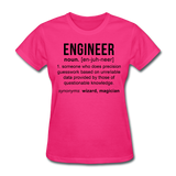 "Engineer" (black) - Women's T-Shirt fuchsia / S - LabRatGifts - 4