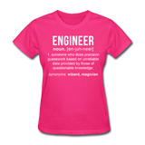 "Engineer" (white) - Women's T-Shirt fuchsia / S - LabRatGifts - 3