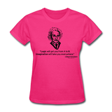 "Albert Einstein: Logic Quote" - Women's T-Shirt fuchsia / S - LabRatGifts - 4