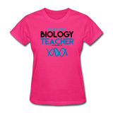 "World's Best Biology Teacher" - Women's T-Shirt fuchsia / S - LabRatGifts - 3