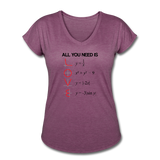 "All You Need Is Love" - Women's Tri-Blend V-Neck