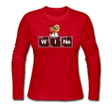 "WINe Periodic Table" - Women's Long Sleeve T-Shirt red / S - LabRatGifts - 6