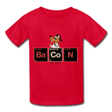 "Bacon Periodic Table" - Kids T-Shirt red / XS - LabRatGifts - 3