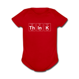 "ThInK" (white) - Baby Short Sleeve One Piece red / Newborn - LabRatGifts - 2