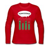 "Team Science" - Women's Long Sleeve T-Shirt red / S - LabRatGifts - 3