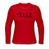 "I Ate Some Pie" (black) - Women's Long Sleeve T-Shirt red / S - LabRatGifts - 4