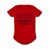 "I Wear this Shirt Periodically" (black) - Baby Short Sleeve One Piece red / Newborn - LabRatGifts - 6