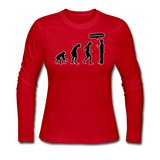 "Stop Following Me" - Women's Long Sleeve T-Shirt red / S - LabRatGifts - 5