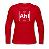 "Ah! The Element of Surprise" - Women's Long Sleeve T-Shirt red / S - LabRatGifts - 3